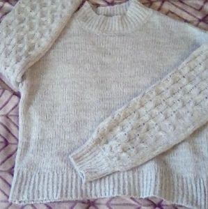 Silver turtleneck sweater shirt